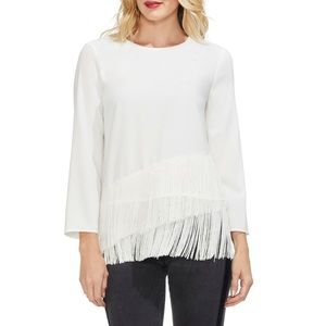 VINCE CAMUTO Tiered Fringe Top
